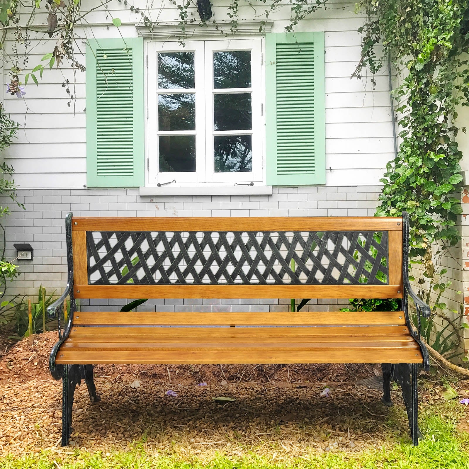 Outdoor Cast Iron Patio BenchÂ 