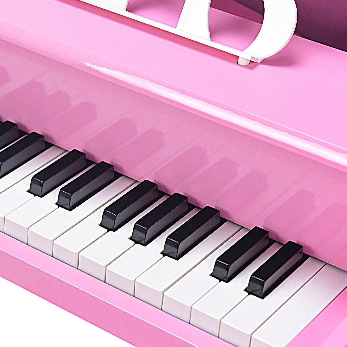 Musical Instrument Toy 30-Key Children Mini Grand Piano with Bench-Pink