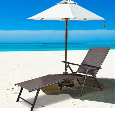 Adjustable outdoor patio pool chaise loungeÂ 
