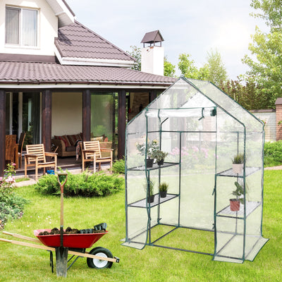 Portable Outdoor 4 Shelves GreenhouseÂ 