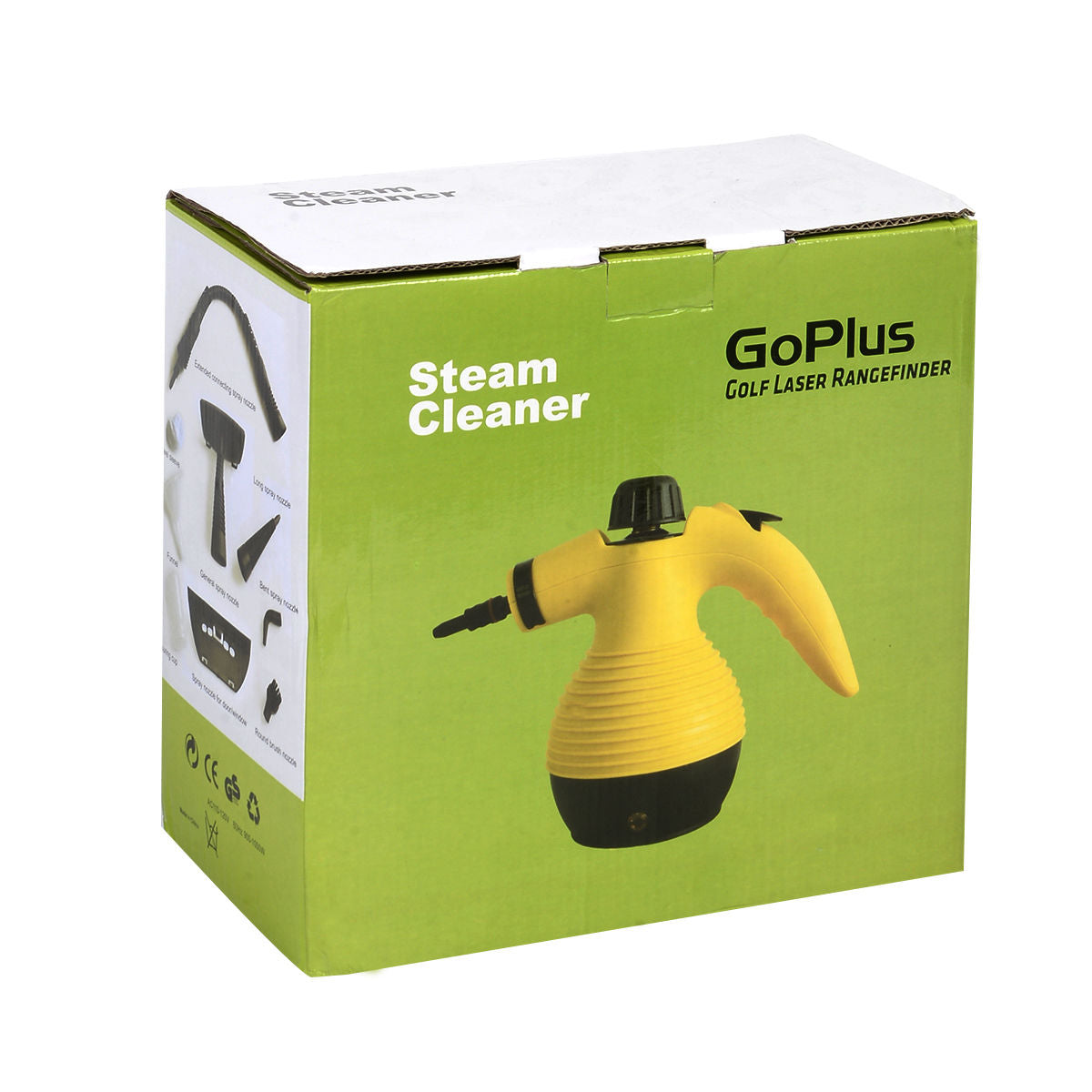 1050W Multi-Purpose Handheld Pressurized Steam Cleaner-Yellow