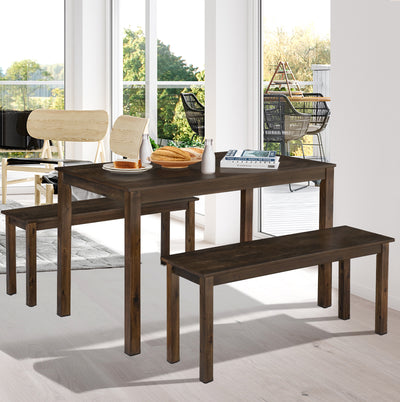 3 Pieces Modern Studio Collection Table Dining Set-CoffeeÂ 
