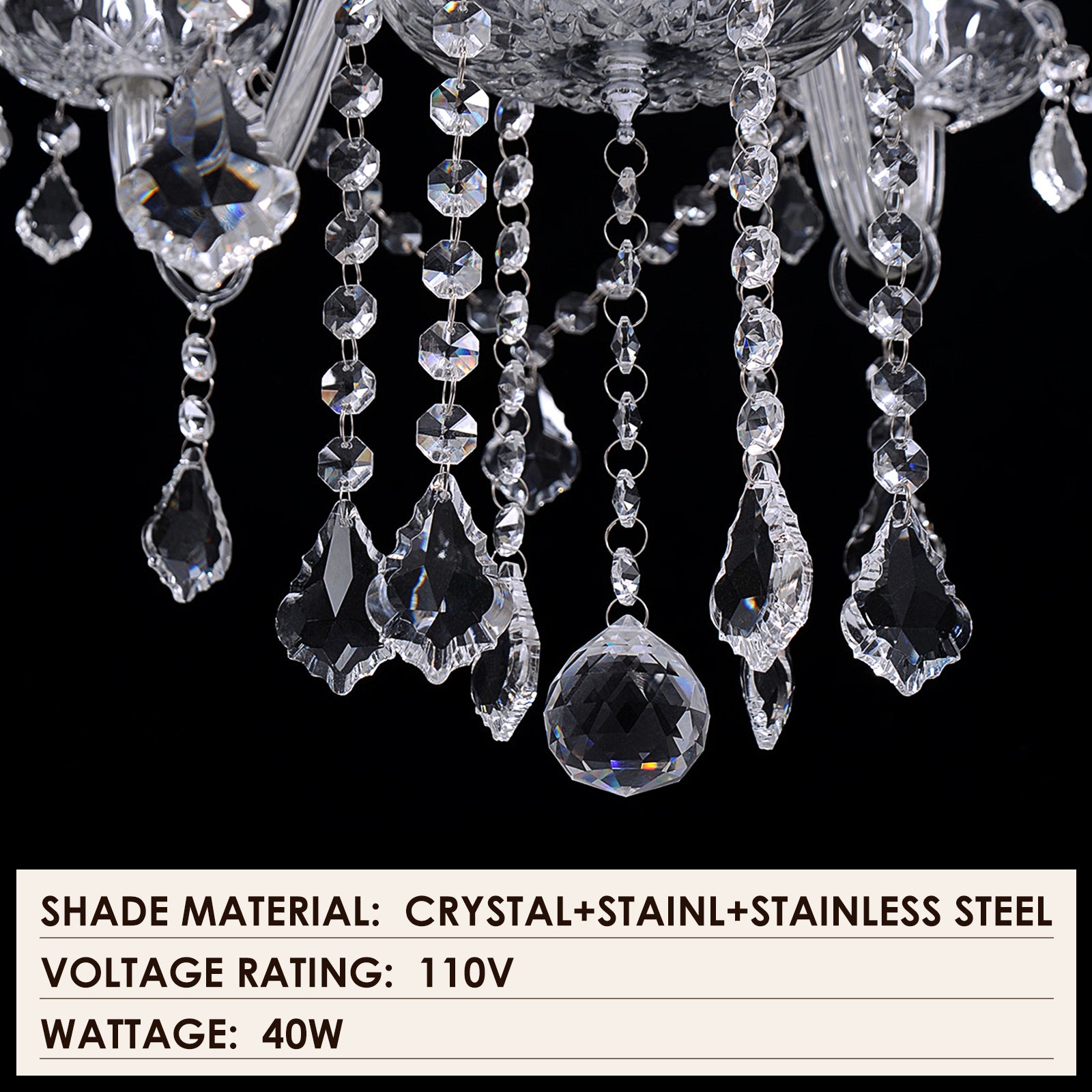 Elegant Crystal Chandelier Ceiling LightÂ 