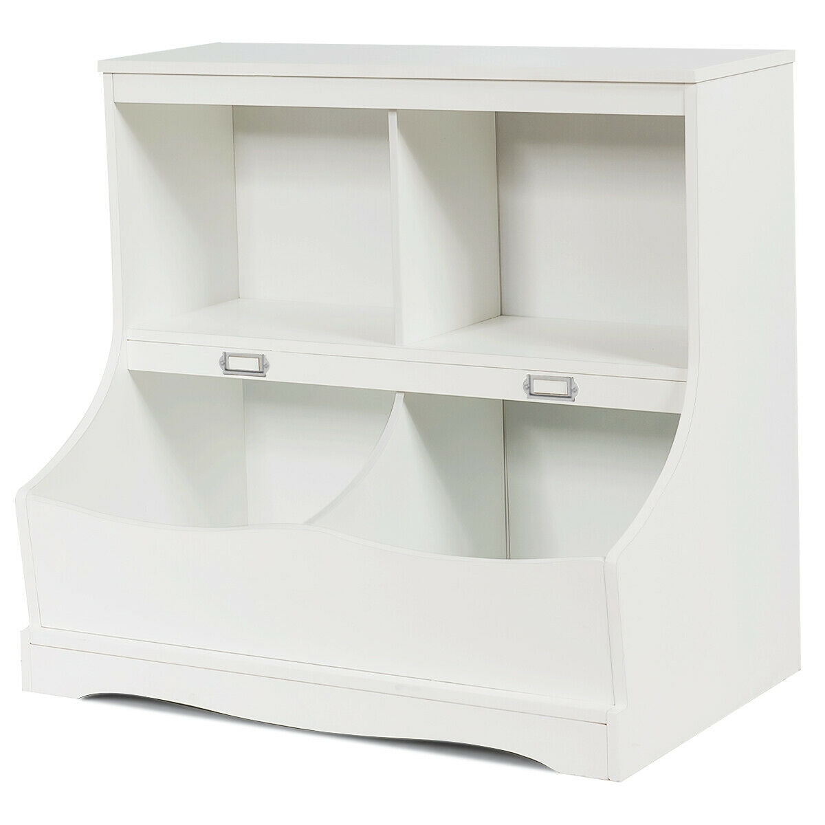 3-Tier Kids Bookcase Storage Organizer-White