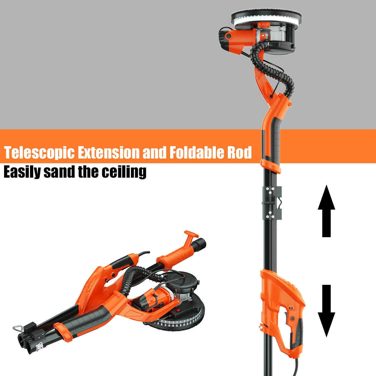 Electric Foldable Drywall Sander 750W Variable Speed