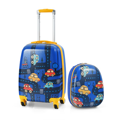 2 Pieces Kids Luggage Set with Backpack and Suitcase for Travel 