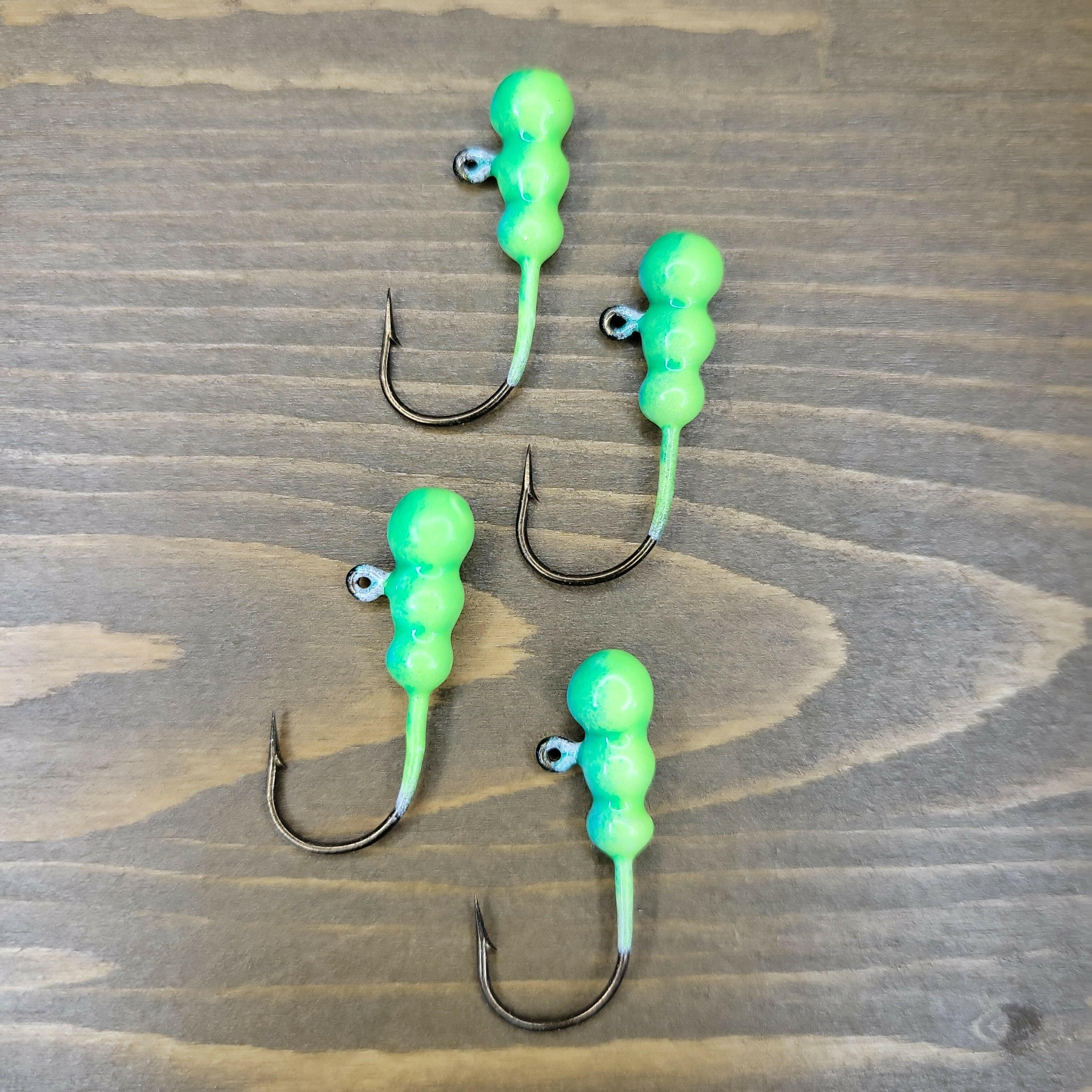 Big Sky Gruesome Grubs Glow Jigs 1/8oz 4/pack 