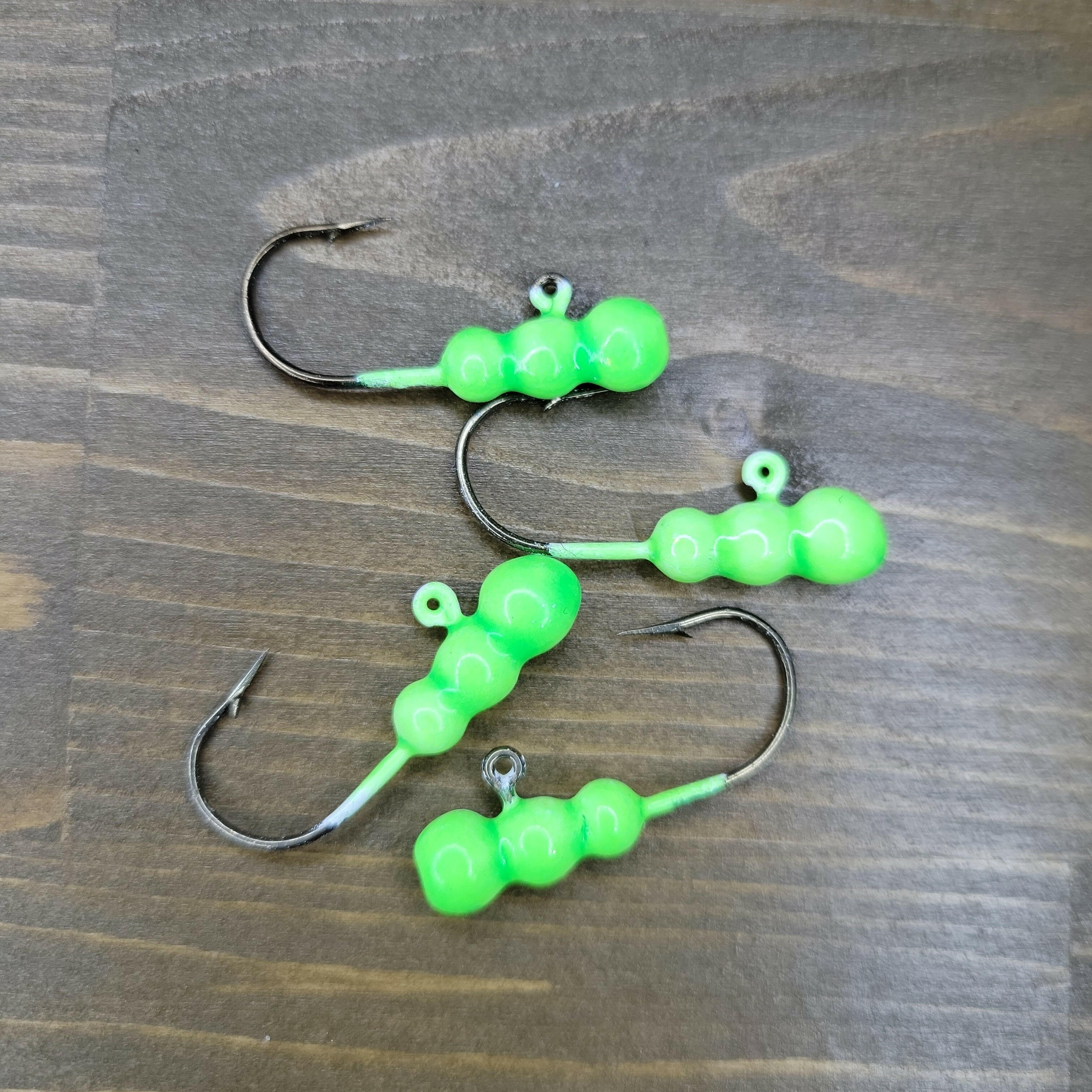 Big Sky Gruesome Grubs Glow Jigs 1/8oz 4/pack 
