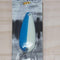 Len Thompson Glowing White & Blue Spoons – Canadian Handcrafted Fishing Lures, Solid Brass, Durable Paint, Eagle Claw Hook