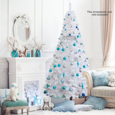 7 ft White Christmas Tree with Solid Metal Stand-7 ftÂ 
