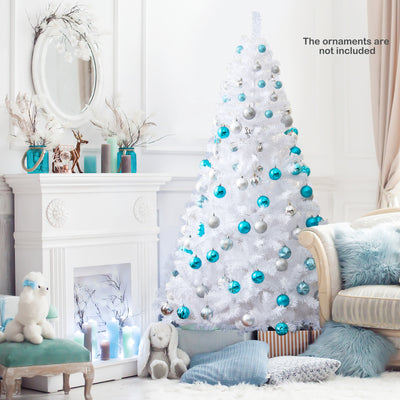 6 ft White Christmas Tree with Solid Metal Stand-6 ftÂ 