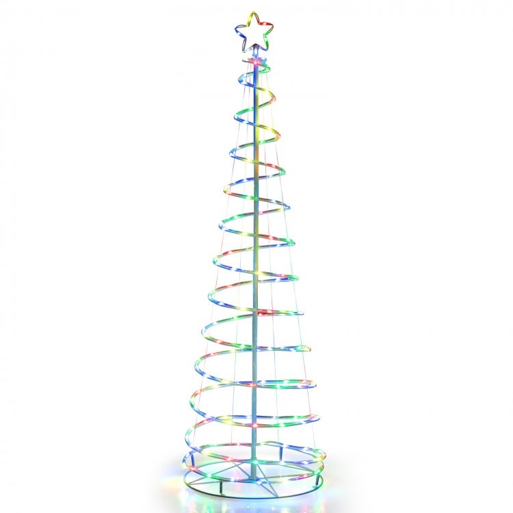 6 Feet Light Up Spiral Christmas Tree with Tree Top Star