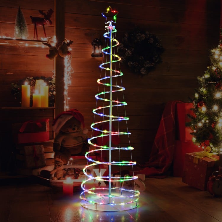 6 Feet Light Up Spiral Christmas Tree with Tree Top Star