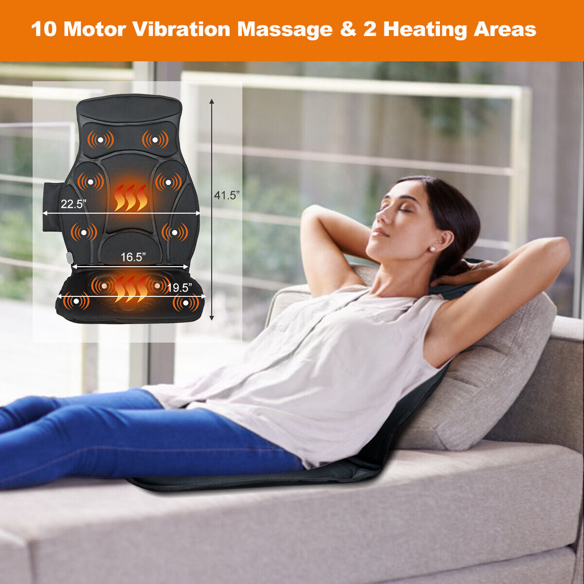 Foldable Full Body Massage Mat with 10 Vibration MotorsÂ 