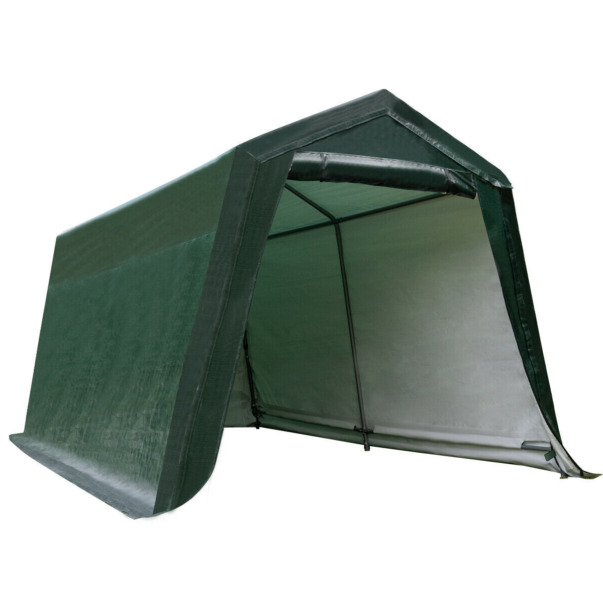 Outdoor Carport Shed with Sidewalls and Waterproof Ripstop Cover-10 x 10 ftÂ 