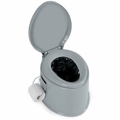 5L Portable Travel Toilet with Paper Holder for OutdoorÂ 