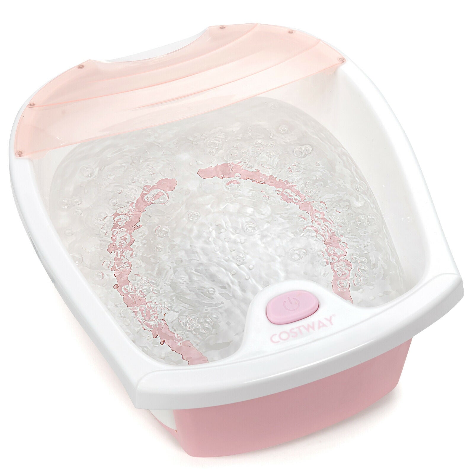 Foot Spa Bath with Bubble Massage-Pink