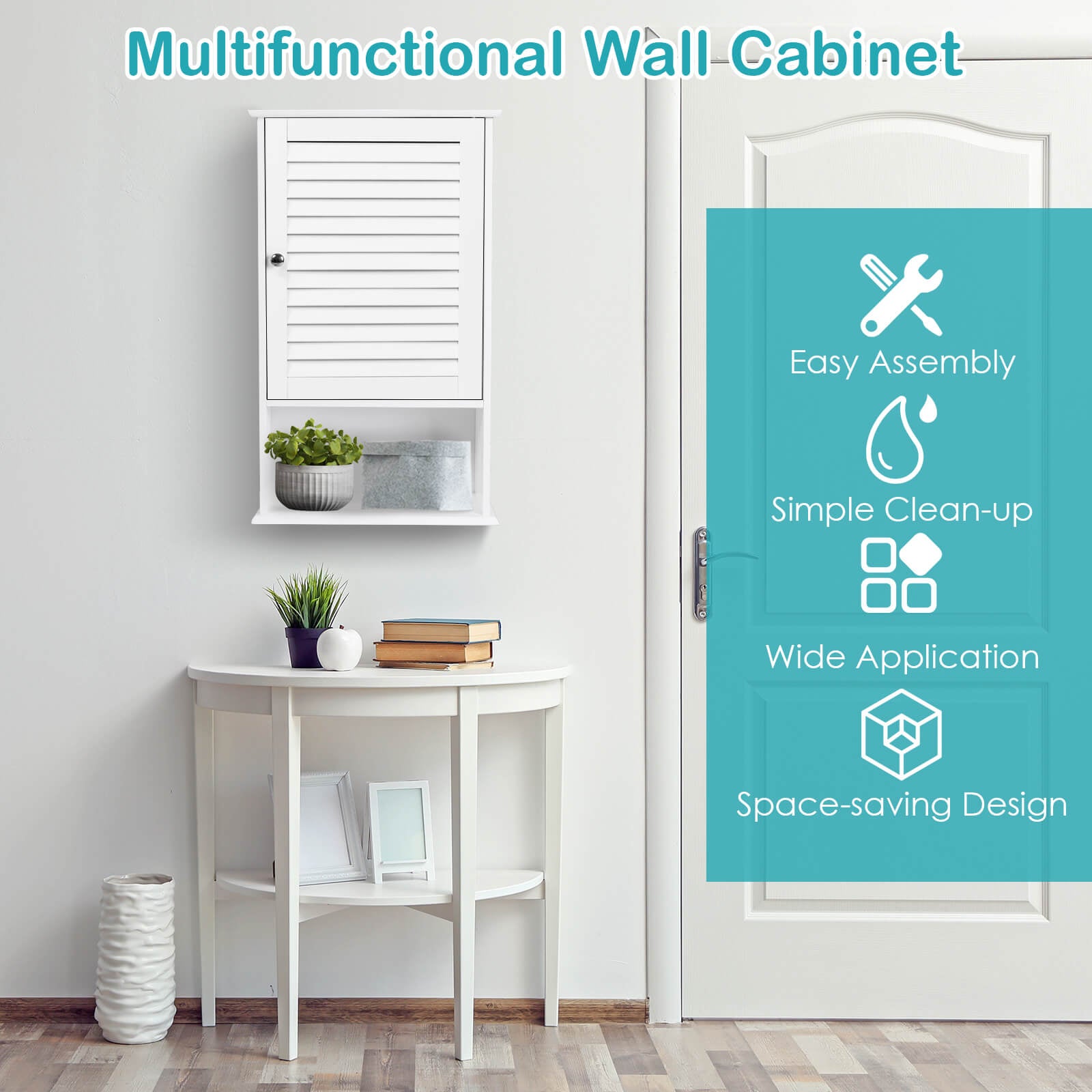 27.5" H Wall Hanging Bathroom Storage CabinetÂ 