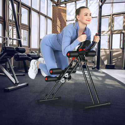 Foldable Adjustable Core Abdominal Trainer with 3 Adjustable Resistance and LCD Display 