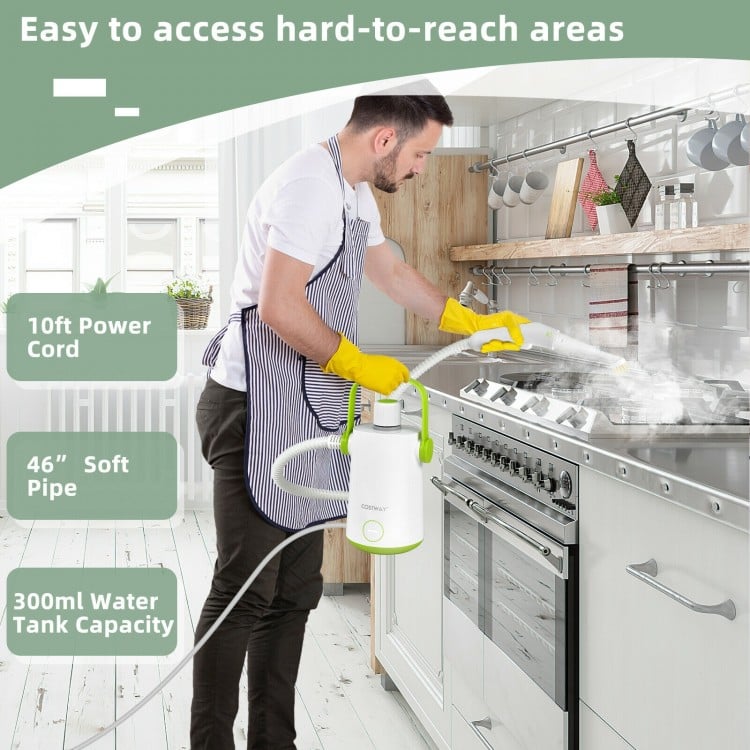 1000W Multifunction Portable Hand-held Steam Cleaner with 10 Accessories