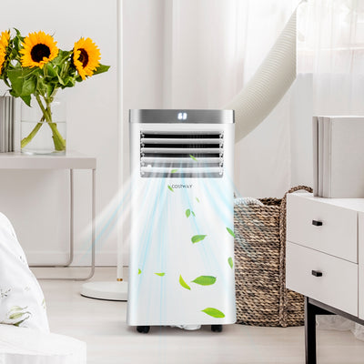 8000 BTU 3-in-1 Portable Air Conditioner with Remote Control-White 