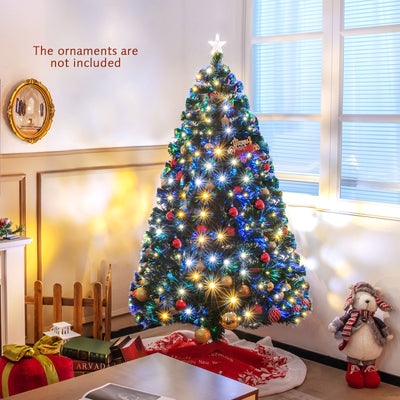 5'/6'7' LED Fiber Optic Artificial Christmas Tree w/ Top Star-6'Â 