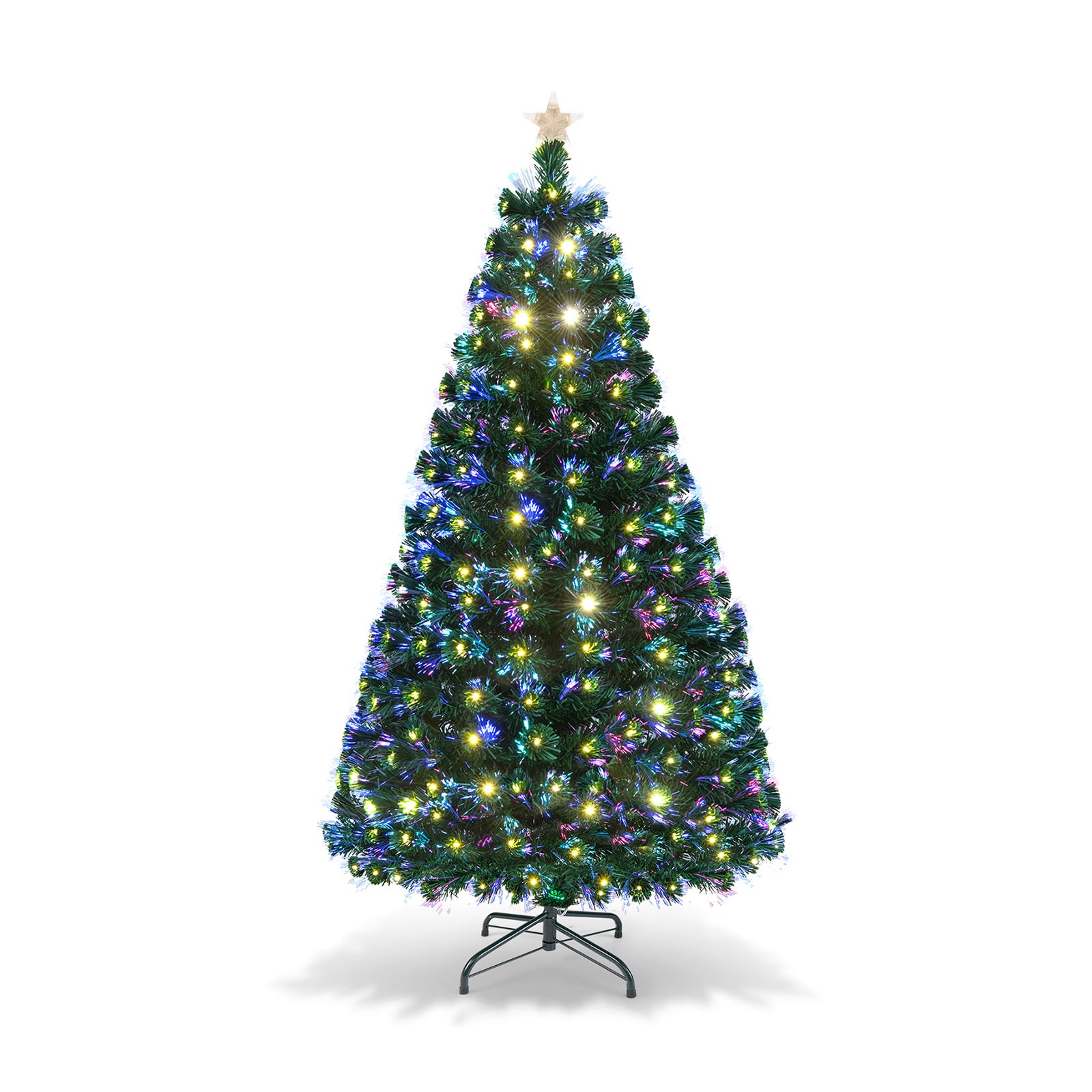 5'/6'7' LED Fiber Optic Artificial Christmas Tree w/ Top Star-6'