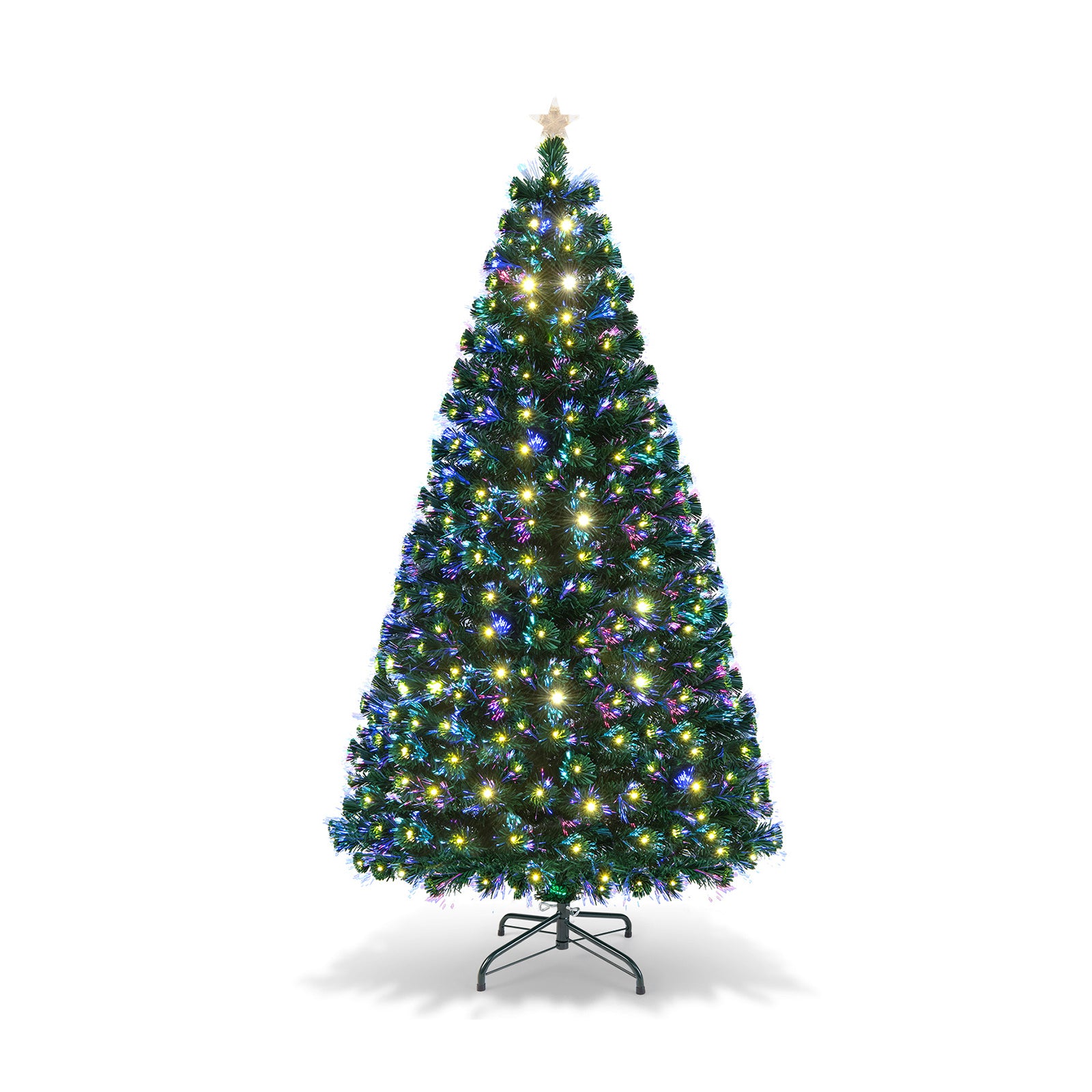 5'/6'7' LED Fiber Optic Artificial Christmas Tree w/ Top Star-7'