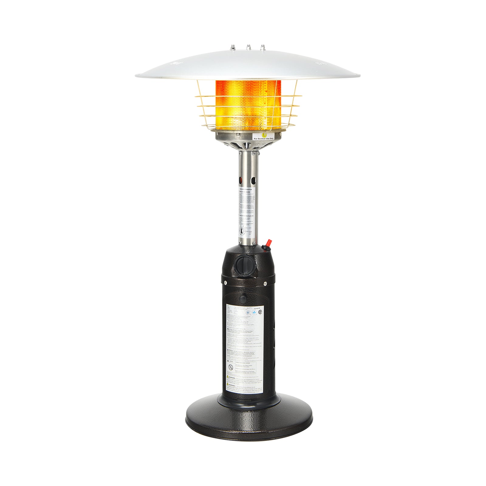 11 000 BTU Portable Tabletop Propane Patio Standing Heater