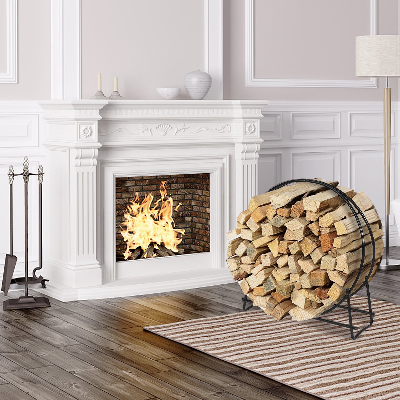 40-inch Tubular Steel Firewood Storage RackÂ 