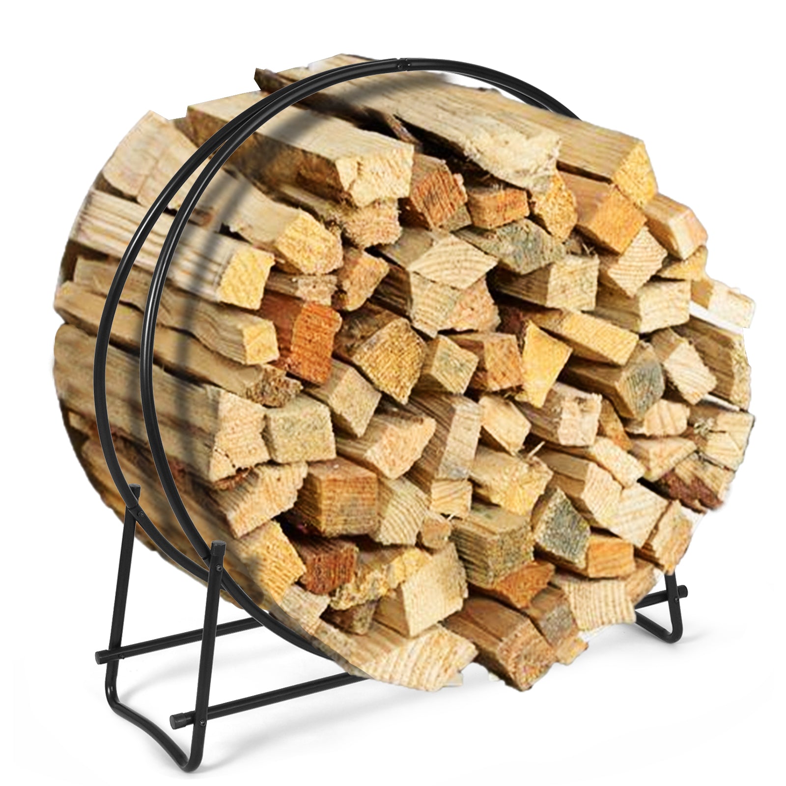 40-inch Tubular Steel Firewood Storage Rack