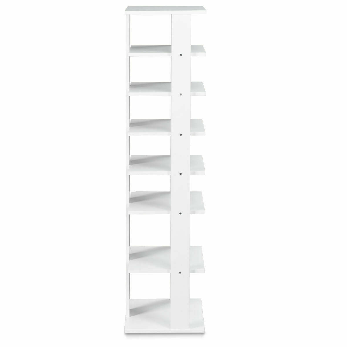 Wooden Shoes Storage Stand 7 Tiers Shoe Rack Organizer Multi-shoe Rack Shoebox-WhiteÂ 