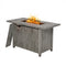 43 Inch 50,000 BTU Propane Fire Pit Table with Removable Lid