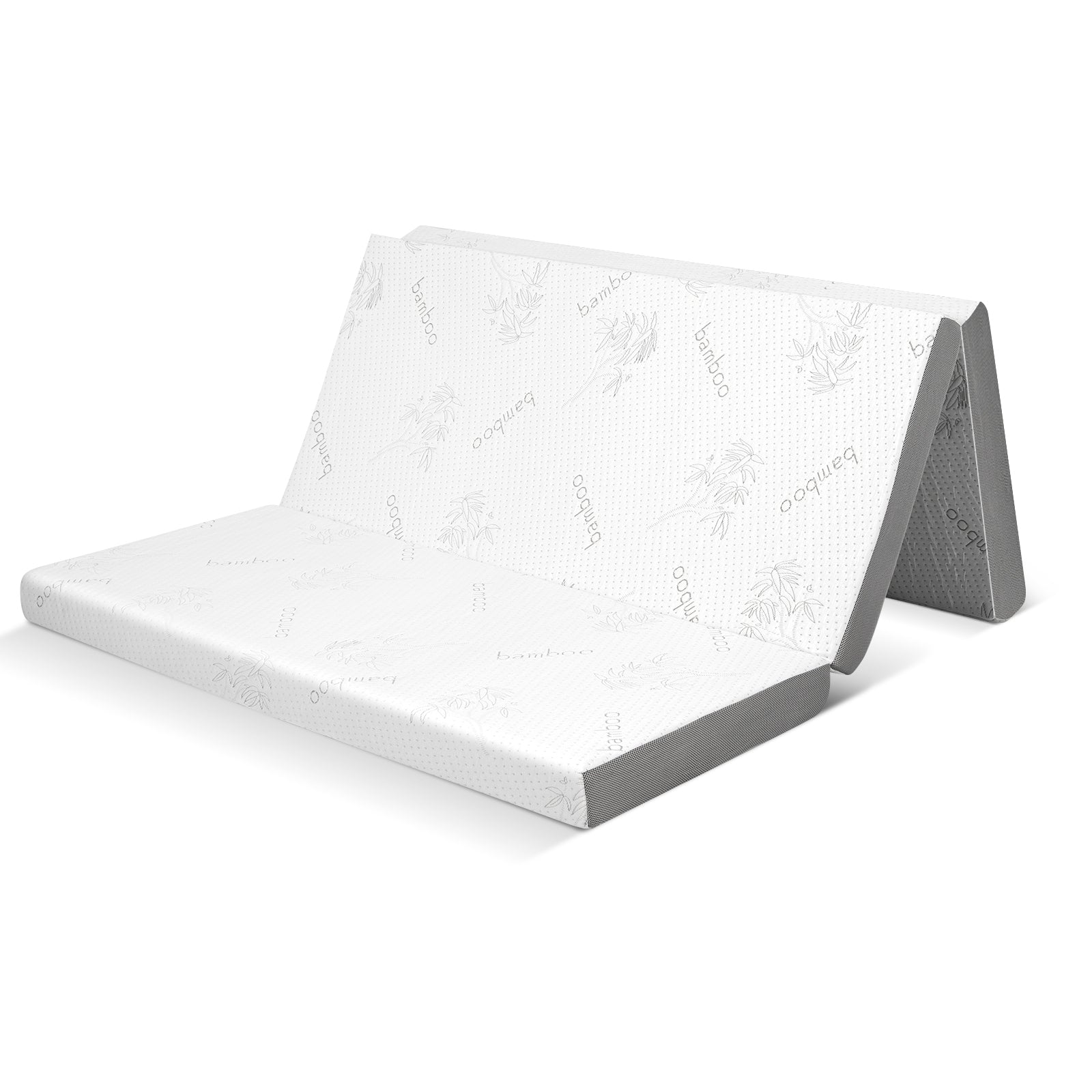 4 Inch Tri-fold Cool Gel Memory Foam Mattress-Queen Size 
