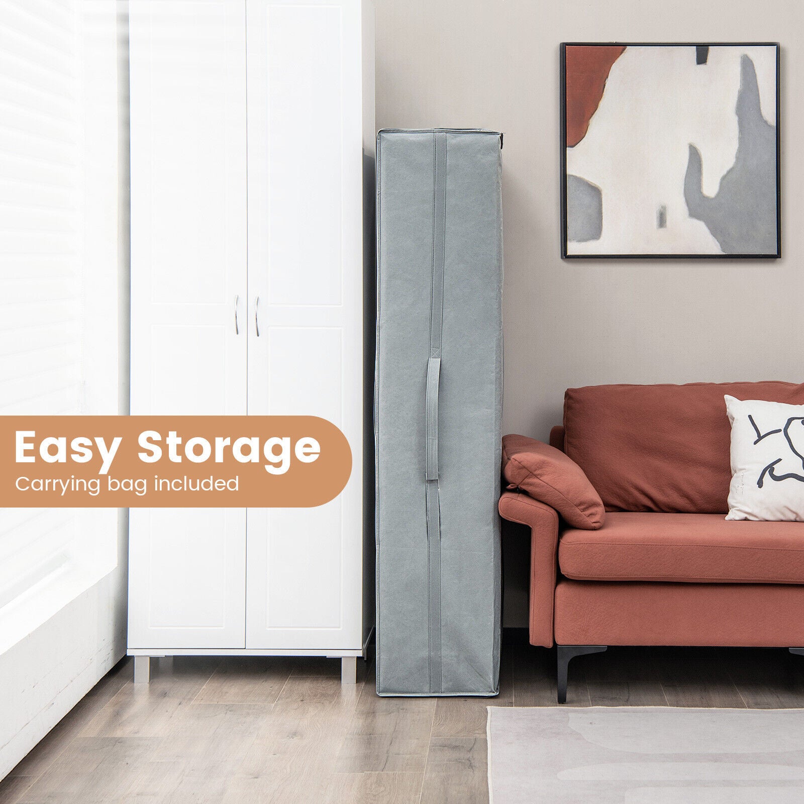 4 Inch Tri-fold Cool Gel Memory Foam Mattress-Queen Size 