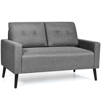 55 Inch Modern Loveseat Sofa with Cloth Cushion-GrayÂ 