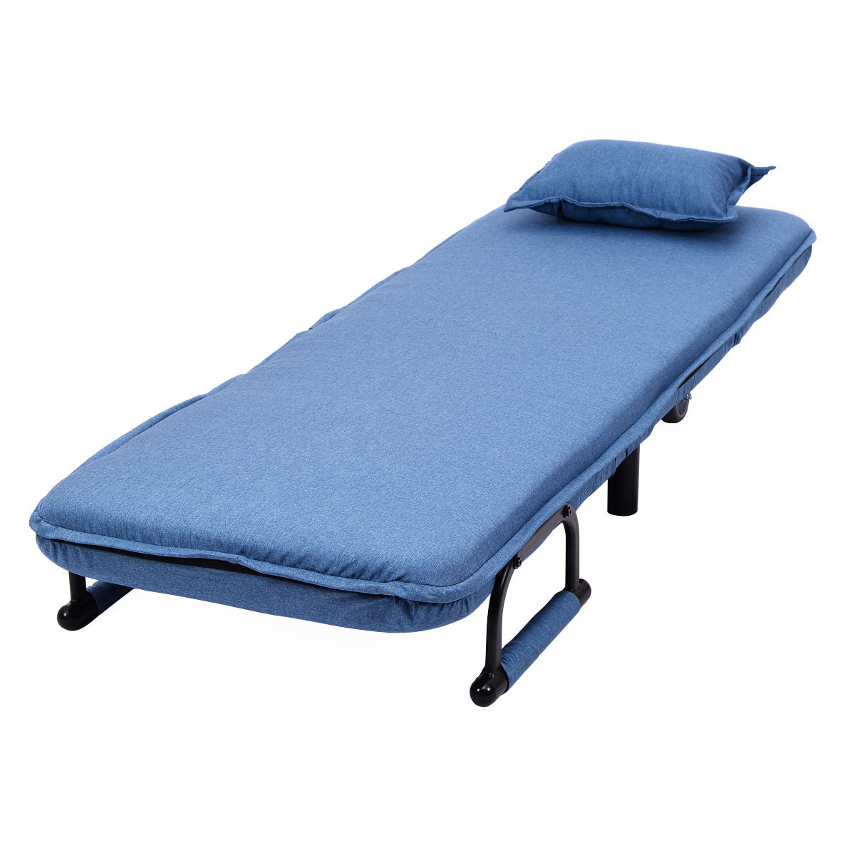 Convertible Folding Leisure Recliner Sofa Bed-Blue