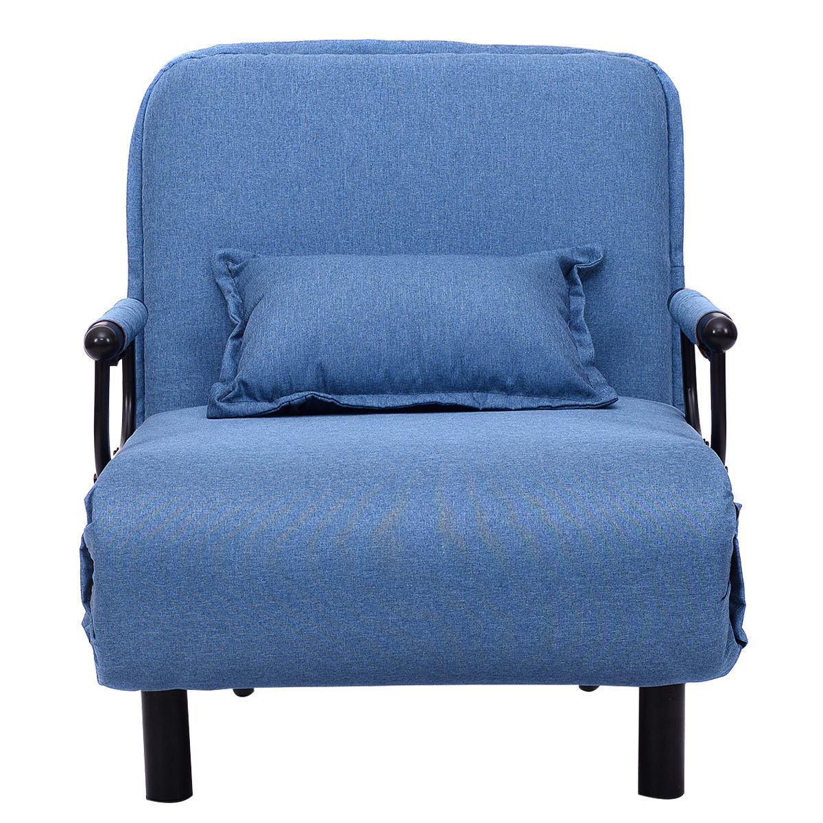 Convertible Folding Leisure Recliner Sofa Bed-Blue