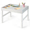 3 in 1 Wooden Kids Table with Storage and Double-Sided Tabletop-White