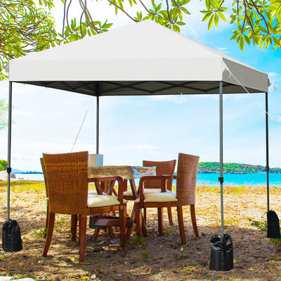 8â€™x8' Outdoor Pop up Canopy Tent  w/Roller Bag-WhiteÂ 