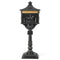 Retro Cast Aluminum Mailbox Security Postal Letter Box with Baffle Door-Black