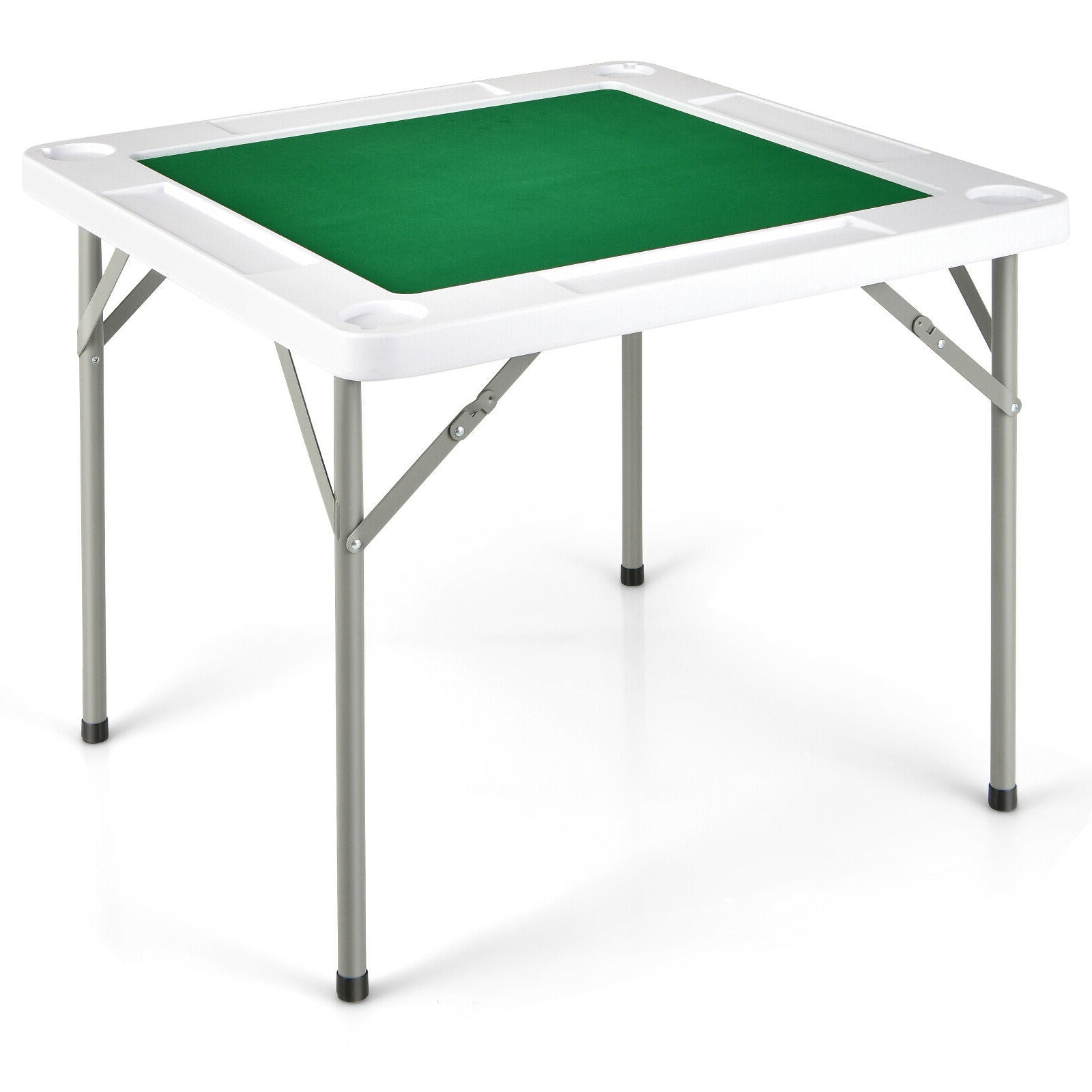 4-Player Mahjong Game Table with Iron Frame 