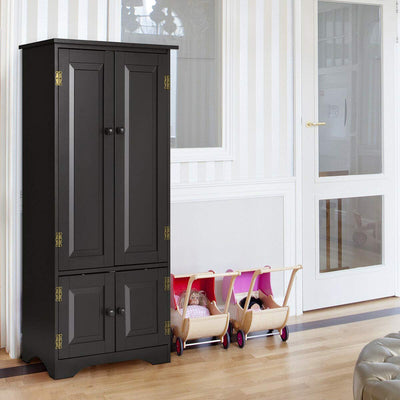 Accent Storage Cabinet Adjustable Shelves-BlackÂ 