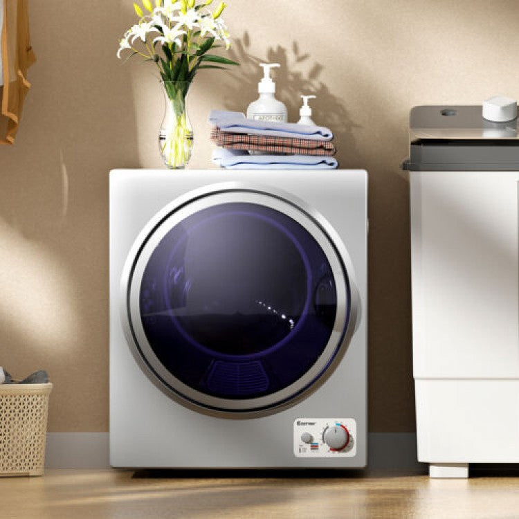 1.5 Cu. Ft. Portable Electric Clothes Dryer with Stainless Steel Tub, 10-Lb Capacity