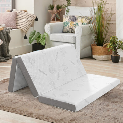 4 Inch Tri-fold Cool Gel Memory Foam Mattress-Full Size 
