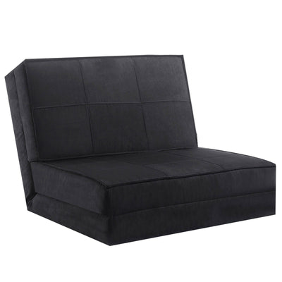 Convertible Lounger Folding Sofa Sleeper Bed-BlackÂ 