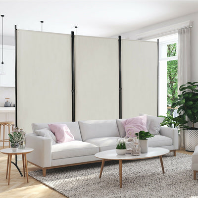 3-Panel Room Divider Folding Privacy Partition Screen for Office Room-WhiteÂ 