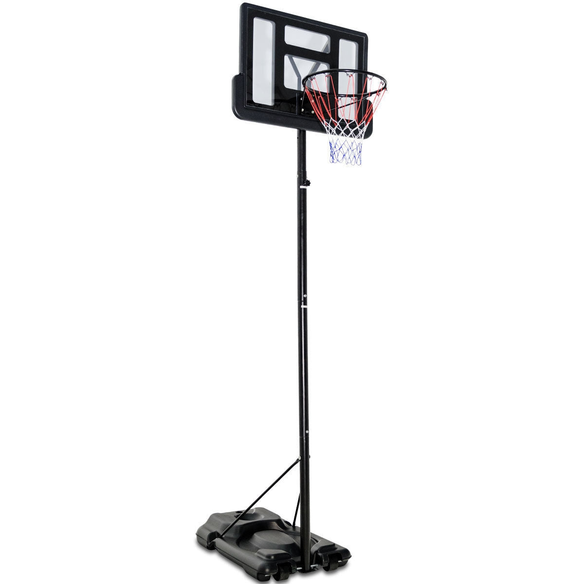 Height Adjustable Portable Shatterproof Backboard Basketball Hoop with 2 Nets