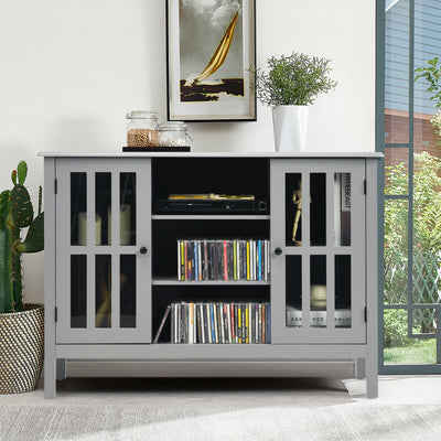 Wooden TV Stand Console Cabinet for 50 Inch TV-GrayÂ 