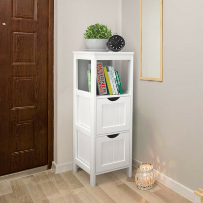 Floor Multifunction Bathroom Storage Organizer Rack with 2 DrawersÂ 